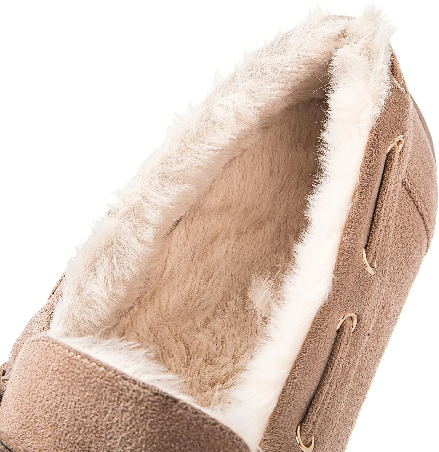 GLOBALWIN Women's Moccasins Shoes Winter Indoor Outdoor Faux Fur Lined Slippers