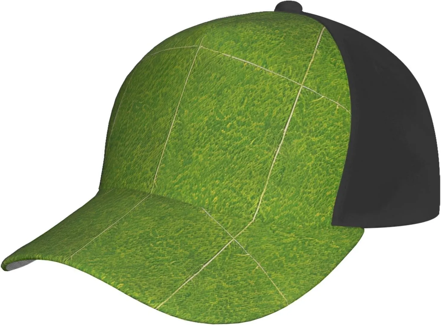 Green Grassland Baseball Cap, Fashionable Curved Brim Baseball Cap, Suitable for Daily Outdoor Running, Leisure, Etc. Adjustable., Black