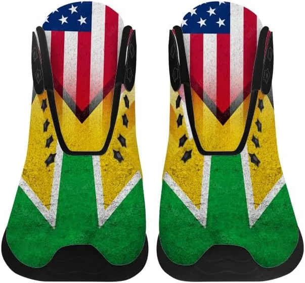 Guyana Flag Shoes for Women Men High Top Sneakers High Top Shoes Gifts for Women Men