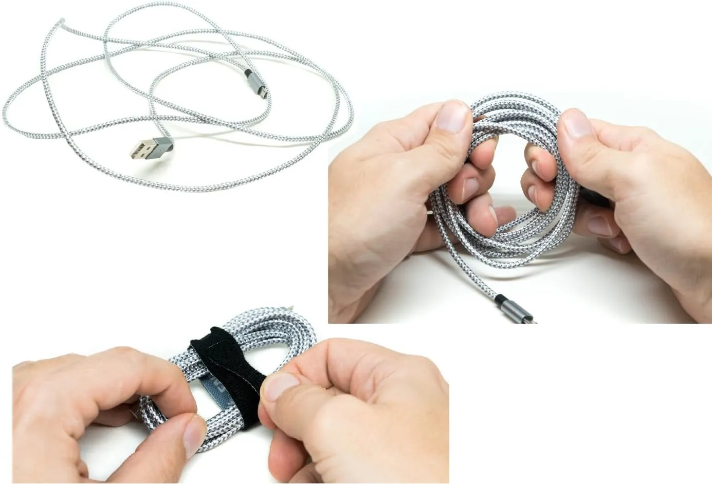 Heaviest Cable Organizer on The Market! Compact and Weighted Desktop Cord Holder and Cable Organizer, Eco-Friendly Silicone, No Bad Smell, Bundled with 4 Reusable Cable Ties! (Green)