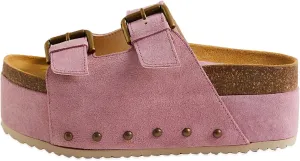 heelchic Platform Sandals Women, Chunky Platform Wedges with Arch Support, Big Buckle Casual Open Toe Slide Sandals