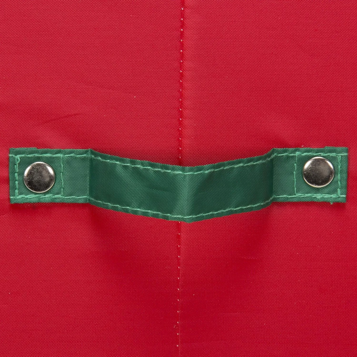 Household Essentials 532RED Holiday China Dinnerware Storage for Dessert Plates or Bowls | Removable Lid | Red Canvas with Green Trim