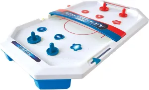 International Playthings Electronic Table-Top Air Hockey - Fast-Paced Sports Fun in an Easily Portable Battery-Operated Rink for Ages 5 and Up (P25118)