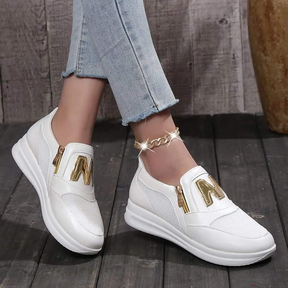 JITUUE Women's Memory Foam Slip On Fashion Sneakers Comfort Fall Shoes Loafers Shoes