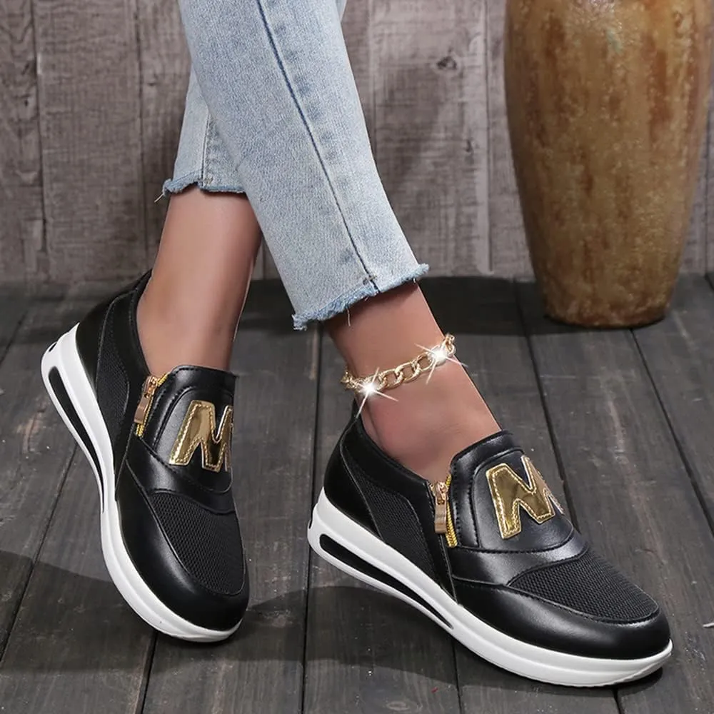 JITUUE Women's Memory Foam Slip On Fashion Sneakers Comfort Fall Shoes Loafers Shoes