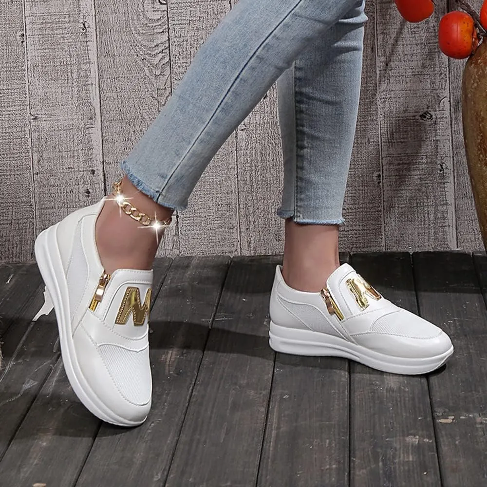 JITUUE Women's Memory Foam Slip On Fashion Sneakers Comfort Fall Shoes Loafers Shoes
