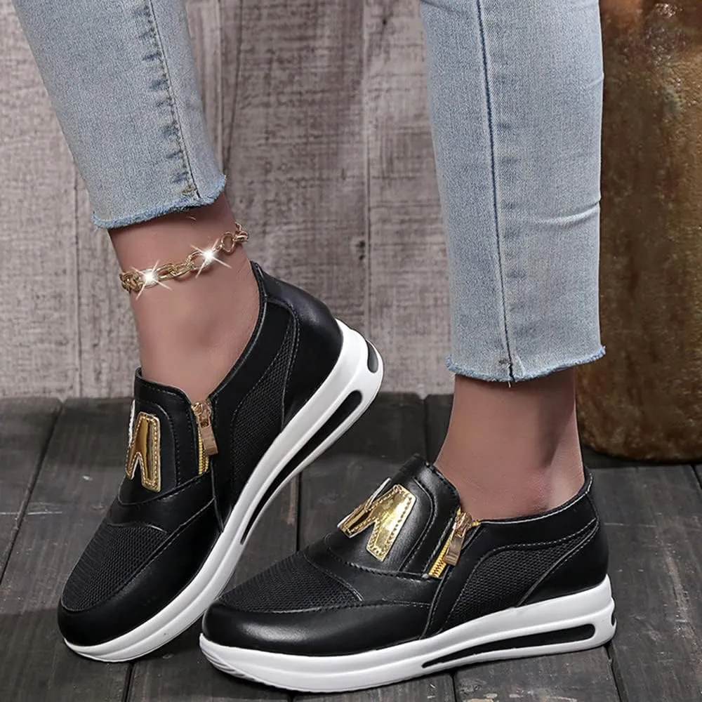 JITUUE Women's Memory Foam Slip On Fashion Sneakers Comfort Fall Shoes Loafers Shoes