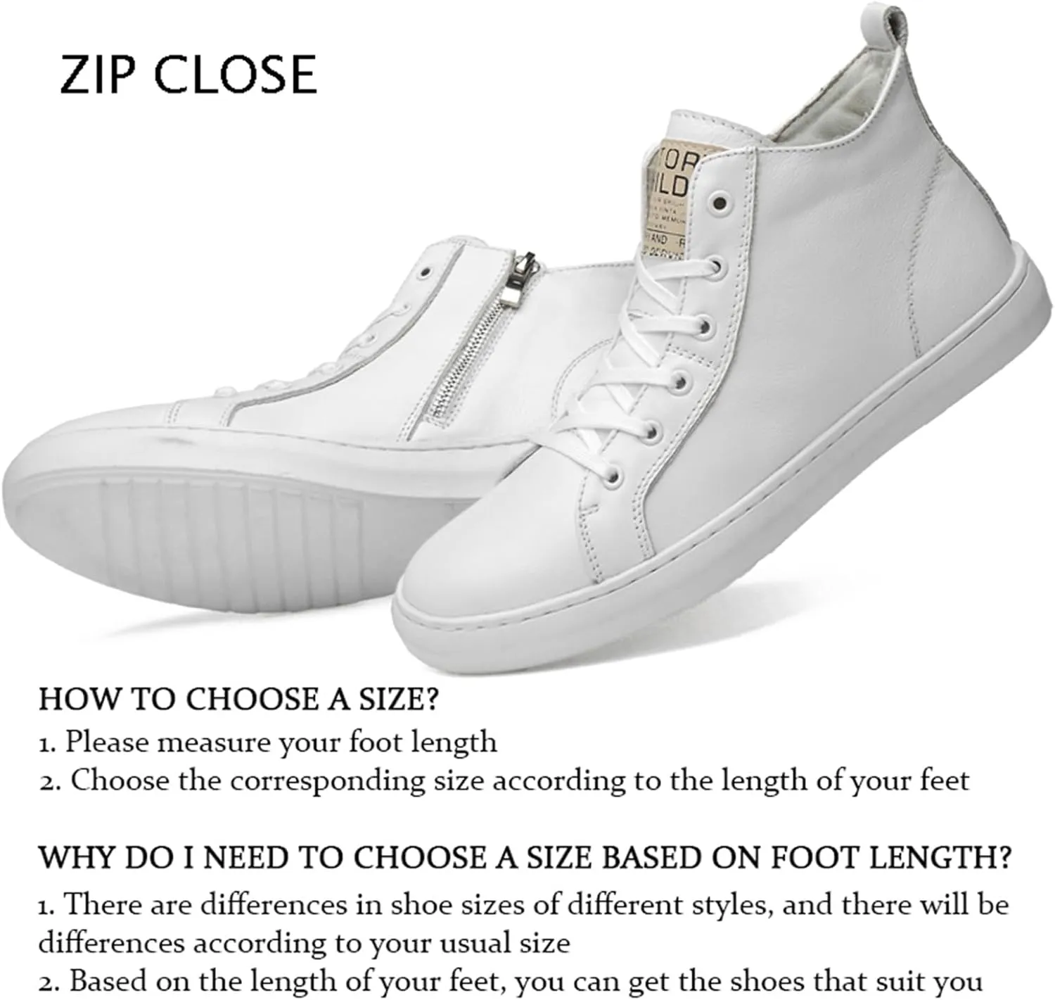 JiuQing Men's Fashion Dress Sneaker High Top Lace-Up Oxfords Side Zipper Casual