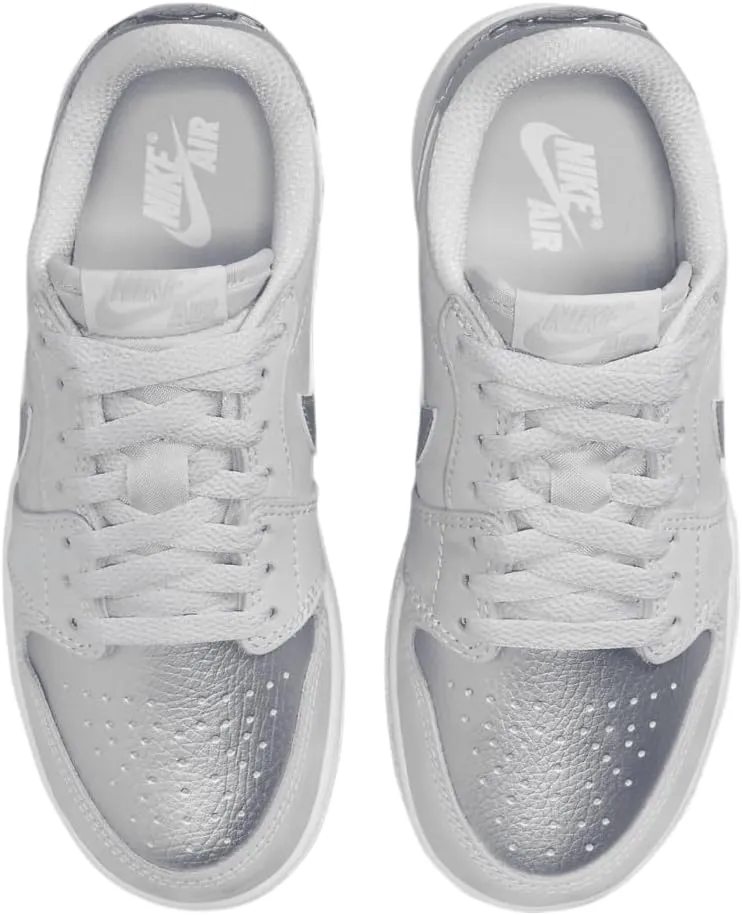 Jordan Air 1 Low OG Wolf Grey Big Kids' Shoes (CZ0858-002, Neutral Grey/Metallic Silver-White)