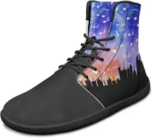 JoyLamoria Unisex High Top Sneakers Mandala Style Leather Shoes Lace-up Comfortable Casual Fashion Sneakers