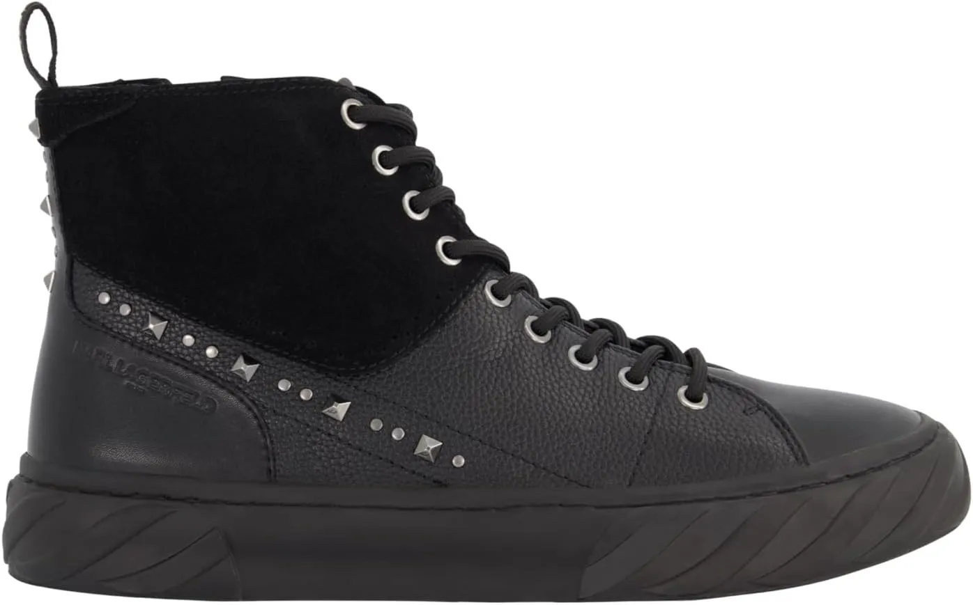 Karl Lagerfeld Paris Men's Studded High Top Lace Up Sneaker