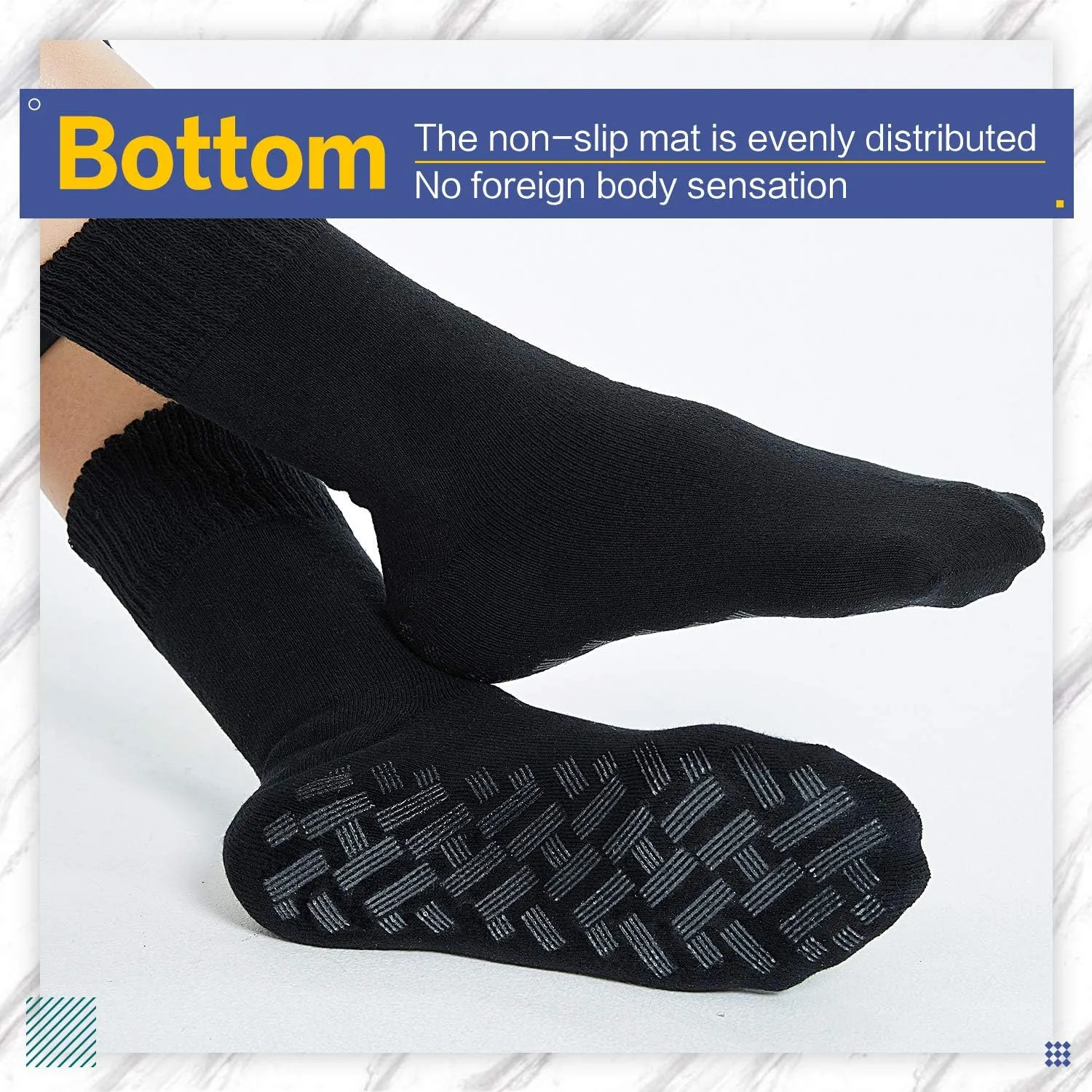 Kayhoma Extra-Soft Non-Slip Hospital Socks for Women - Comfortable, Thick - Ideal for Elderly & Post-Surgery