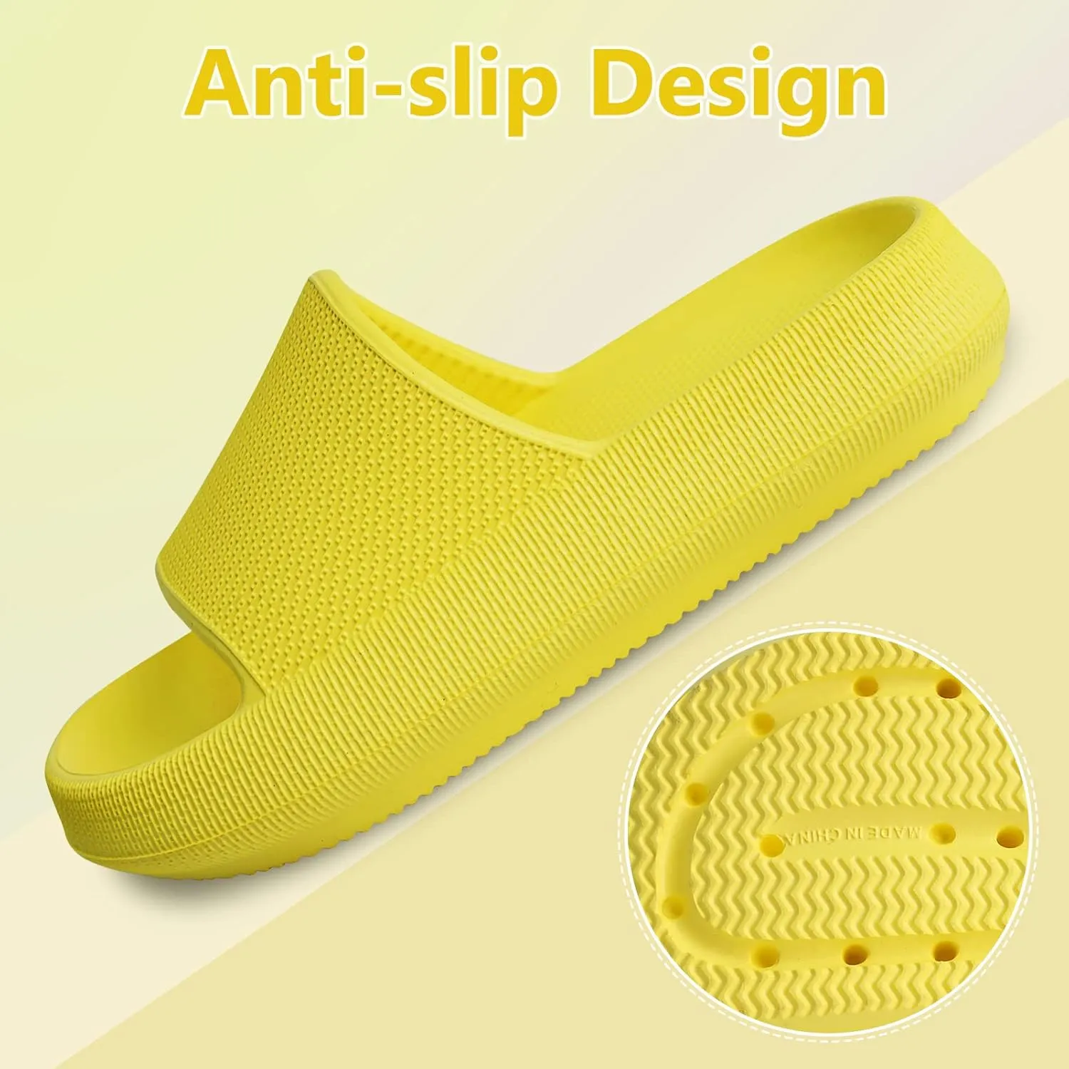 KOUECI Kids Cloud Slides Boys Girls Shower Slippers Slip on Slide Sandals Non-slip Summer Beach Pool Shoes