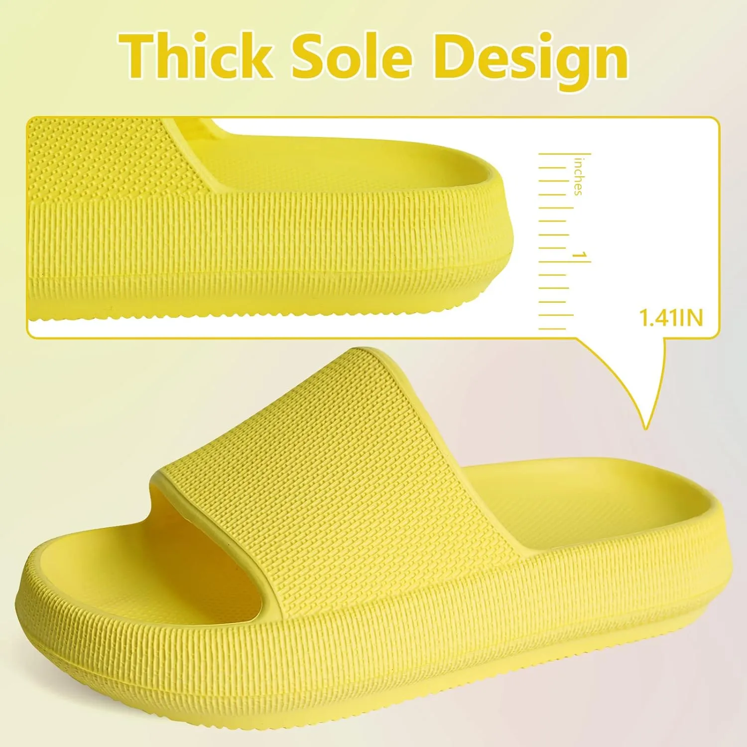 KOUECI Kids Cloud Slides Boys Girls Shower Slippers Slip on Slide Sandals Non-slip Summer Beach Pool Shoes