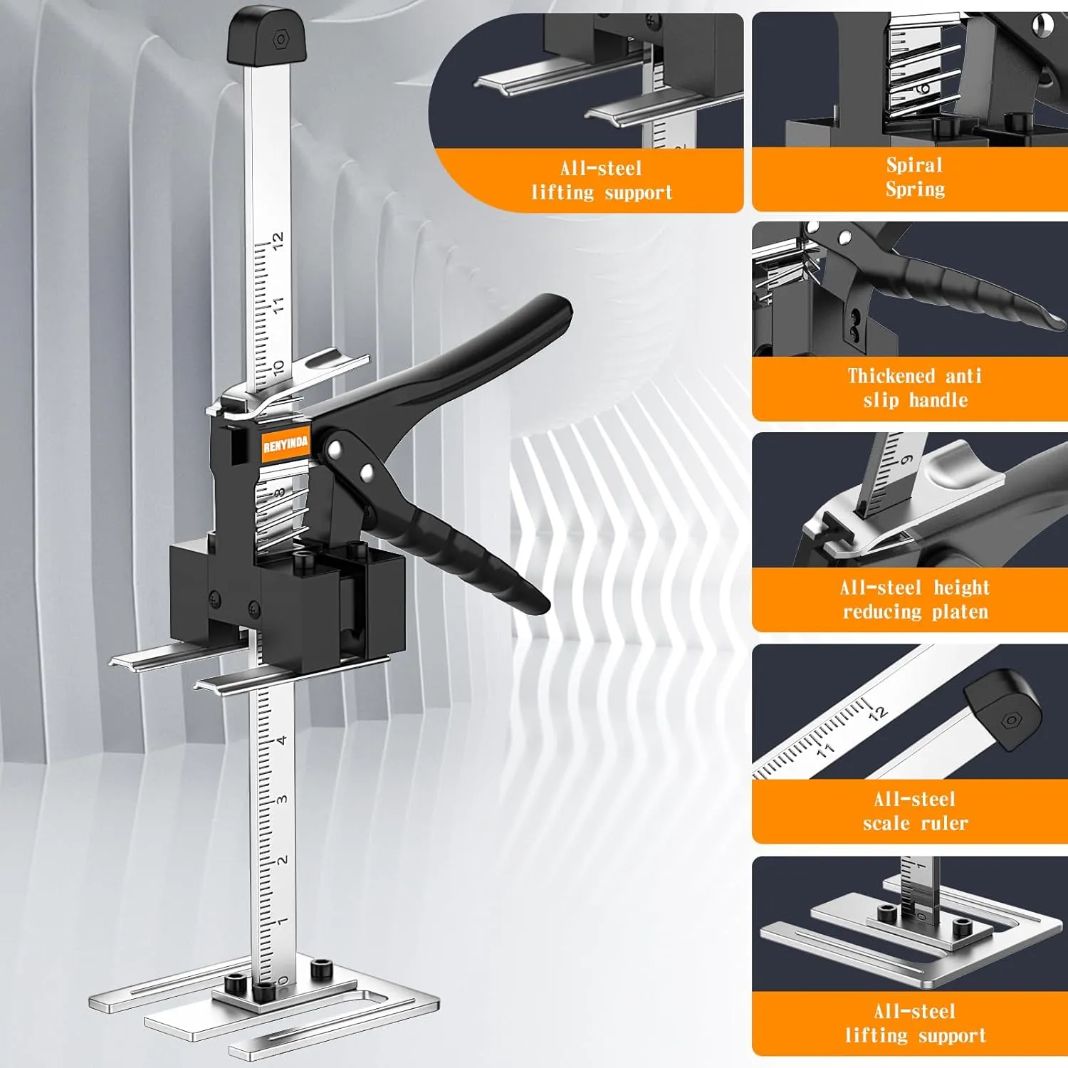 Labor-Saving Arm Jack Multifunctional Construction Jacks, Furniture Jacks，Lift Height 10 inches 300lb Load-Bearing for Installing Windows and Doors, Lifting Furniture, Woodworking Tools