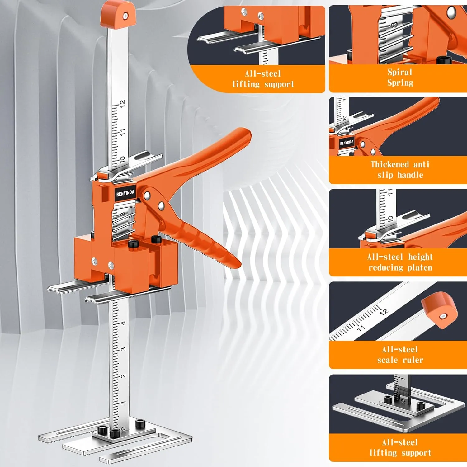 Labor-Saving Arm Jack Multifunctional Construction Jacks, Furniture Jacks，Lift Height 10 inches 300lb Load-Bearing for Installing Windows and Doors, Lifting Furniture, Woodworking Tools