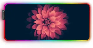 Large RGB Gaming XXL Mouse Pad with Stitched Edge 31.5×15.7×0.15 Colorful Mandala Mouse Mat Customized Extended Glowing Led Gaming Mouse Pad Anti-Slip Rubber Base Ergonomic Mouse Pad for Compute