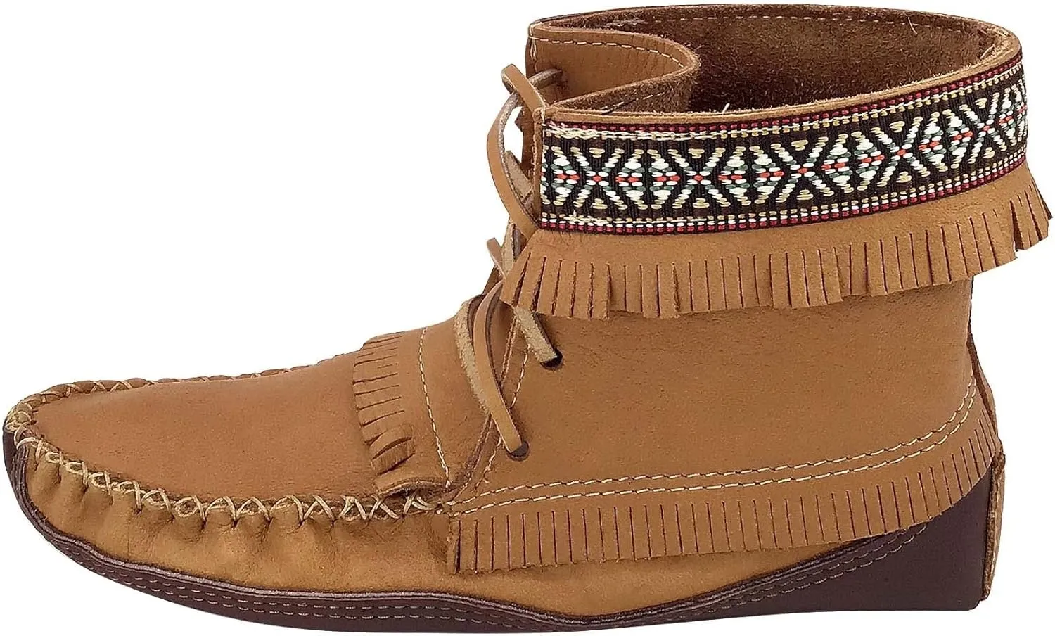 Laurentian Chief Men's Moose Hide Ankle Earthing Moccasin Boots