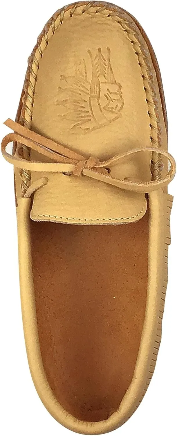 Laurentian Chief Men's Moose Hide Fringed Earthing Moccasins