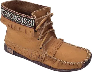 Laurentian Chief Women's Moose Hide Ankle Earthing Moccasin Boots