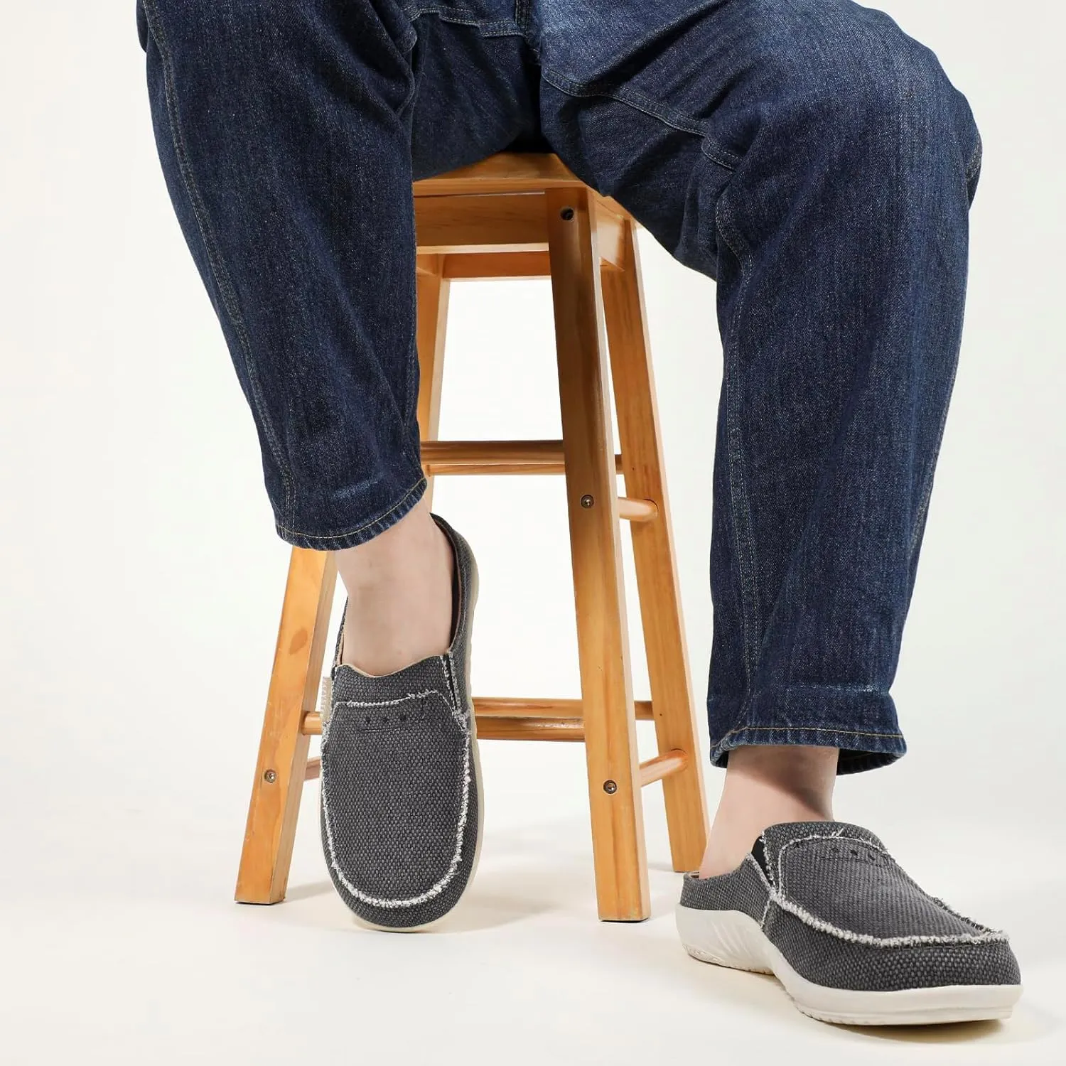 LazyStep Men's Orthopedic Slippers with Arch Support, Slip on Indoor Outdoor House Shoes