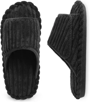 LeIsfIt Slippers for Women Adjustable Open Toe House Slippers Wide Diabetic Shoes Memory Foam Bedroom Slides Arthritis Edema House Shoes