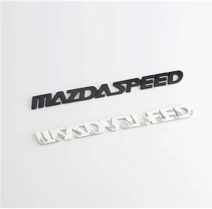 Letters Logo Emblem for Mazda MS Angkesela mazdaspeed Atez 6 5 3, Car Side Rear Front Hood Trunk Door Badge, Auto Exterior Emblems Badge Sticker Decal, Car Styling Accessories,C