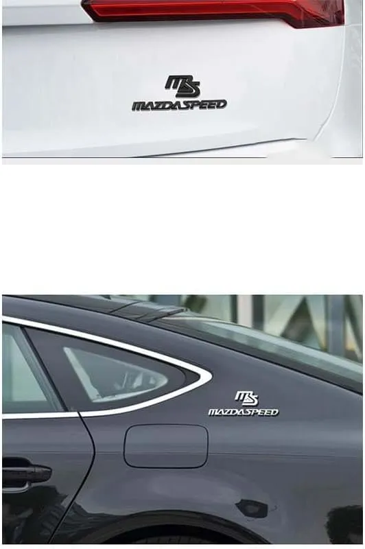 Letters Logo Emblem for Mazda MS Angkesela mazdaspeed Atez 6 5 3, Car Side Rear Front Hood Trunk Door Badge, Auto Exterior Emblems Badge Sticker Decal, Car Styling Accessories,C