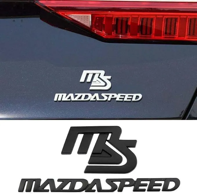 Letters Logo Emblem for Mazda MS Angkesela mazdaspeed Atez 6 5 3, Car Side Rear Front Hood Trunk Door Badge, Auto Exterior Emblems Badge Sticker Decal, Car Styling Accessories,C