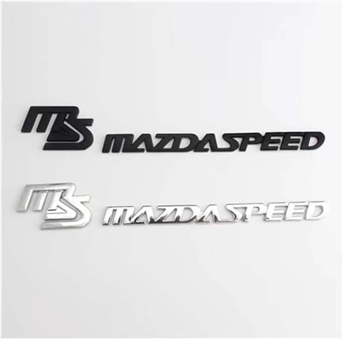 Letters Logo Emblem for Mazda MS Angkesela mazdaspeed Atez 6 5 3, Car Side Rear Front Hood Trunk Door Badge, Auto Exterior Emblems Badge Sticker Decal, Car Styling Accessories,C