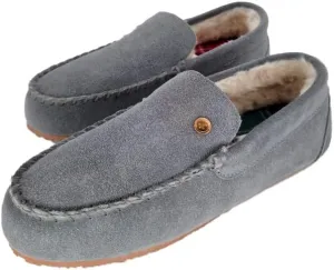 Life is Good Women's Slippers, 302795W - Suede Close Back Indoor/Outdoor Venetian Moccasin Slip-Ons Slipper with Faux Fur or Plaid Lining Cushioned Footbed & EVA Outsoles