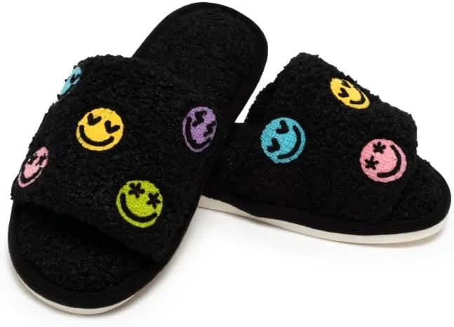 Living Royal Slide Slippers, Novelty Cozy Non-Slip Rubber Sole, Soft 100% Polyester, Funny Fuzzy Design