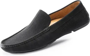 Loafers for Men Casual Slip On Shoes, Mens Driving Loafers Suede, Full Rubber Outsole, Moccasin Toe