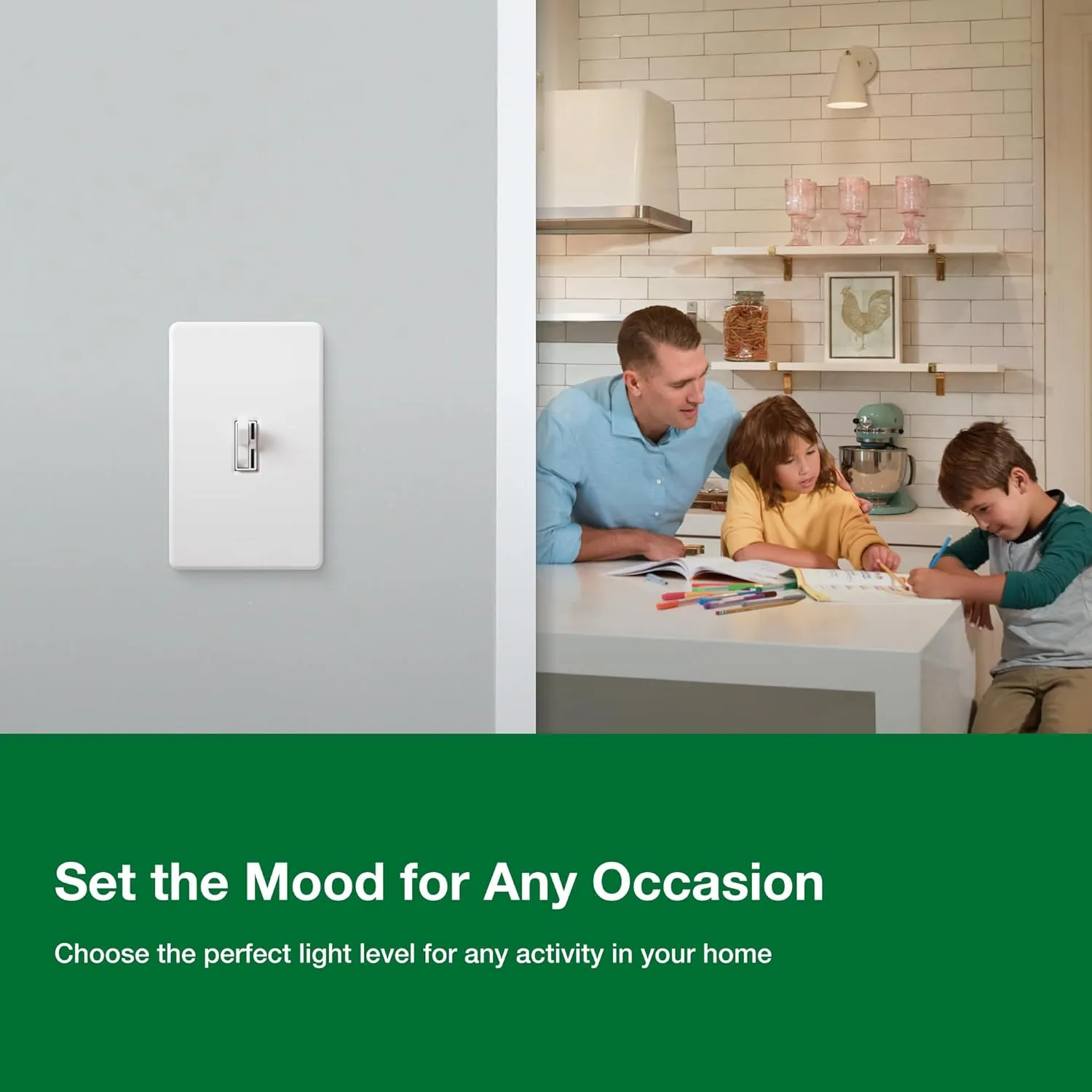 Lutron Ariadni/Toggler LED  Dimmer Switch for Dimmable LED, Halogen and Incandescent Bulbs, 150 Watt, Single-Pole or 3-Way, AYCL-153P-LA, Light Almond