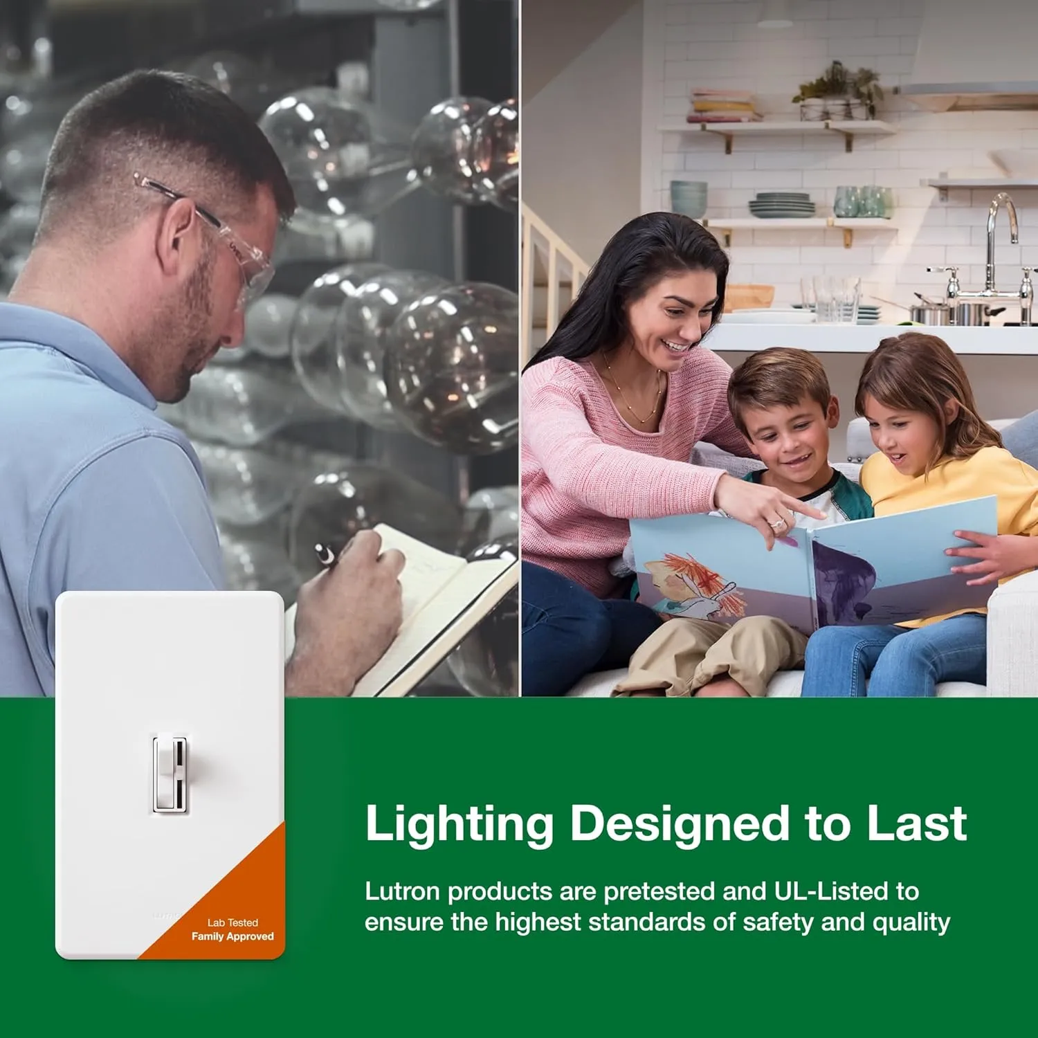 Lutron Ariadni/Toggler LED  Dimmer Switch for Dimmable LED, Halogen and Incandescent Bulbs, 150 Watt, Single-Pole or 3-Way, AYCL-153P-LA, Light Almond