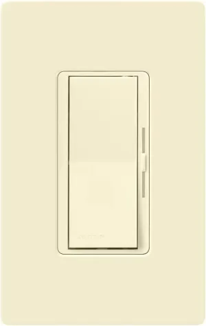 Lutron Diva LED  Dimmer for Dimmable LED, Halogen and Incandescent Bulbs with Wallplate | 150W/Single-Pole or 3-Way | DVWCL-153PH-AL | Almond