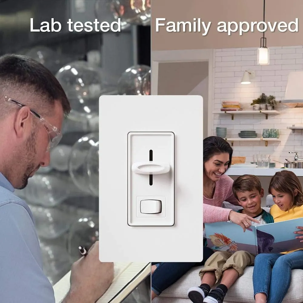 Lutron Skylark LED  Dimmer Switch for Dimmable LED, Halogen and Incandescent Bulbs | 150W/Single-Pole or 3-Way | SCL-153P-LA | Light Almond