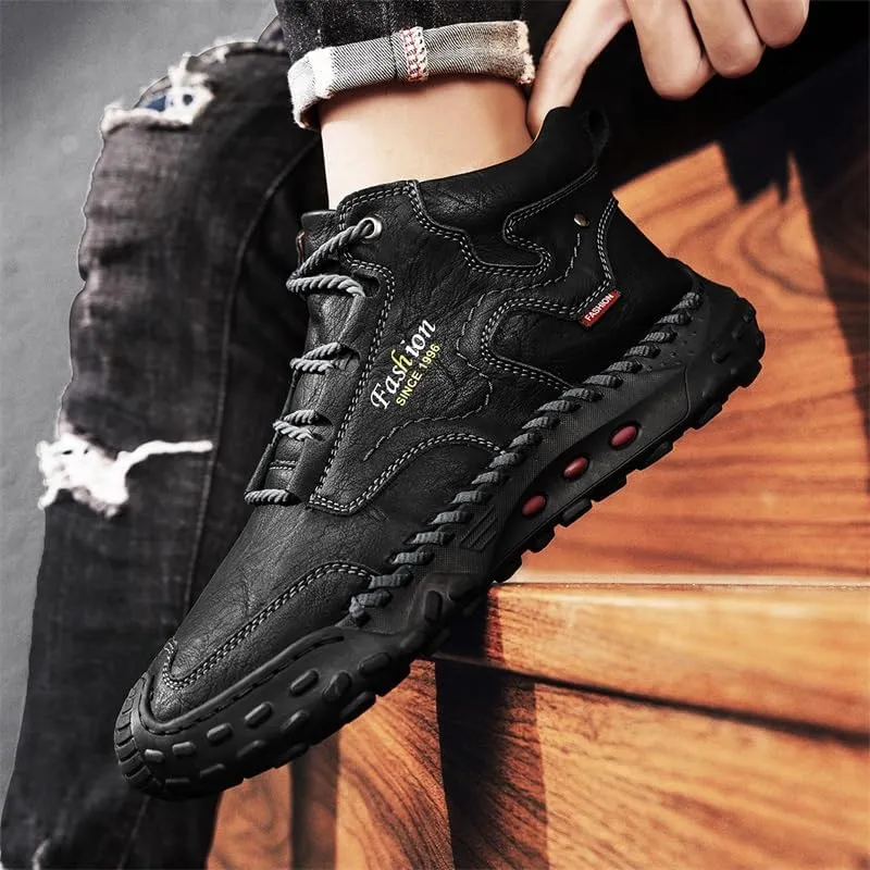 LZDZN Mens Boots Chelsea Shoes High Top Sneakers for Men Shoe Men's Black Brown Yellow Size Casual Man Fashion Sneaker