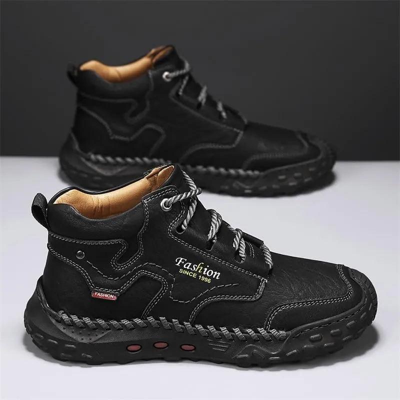 LZDZN Mens Boots Chelsea Shoes High Top Sneakers for Men Shoe Men's Black Brown Yellow Size Casual Man Fashion Sneaker