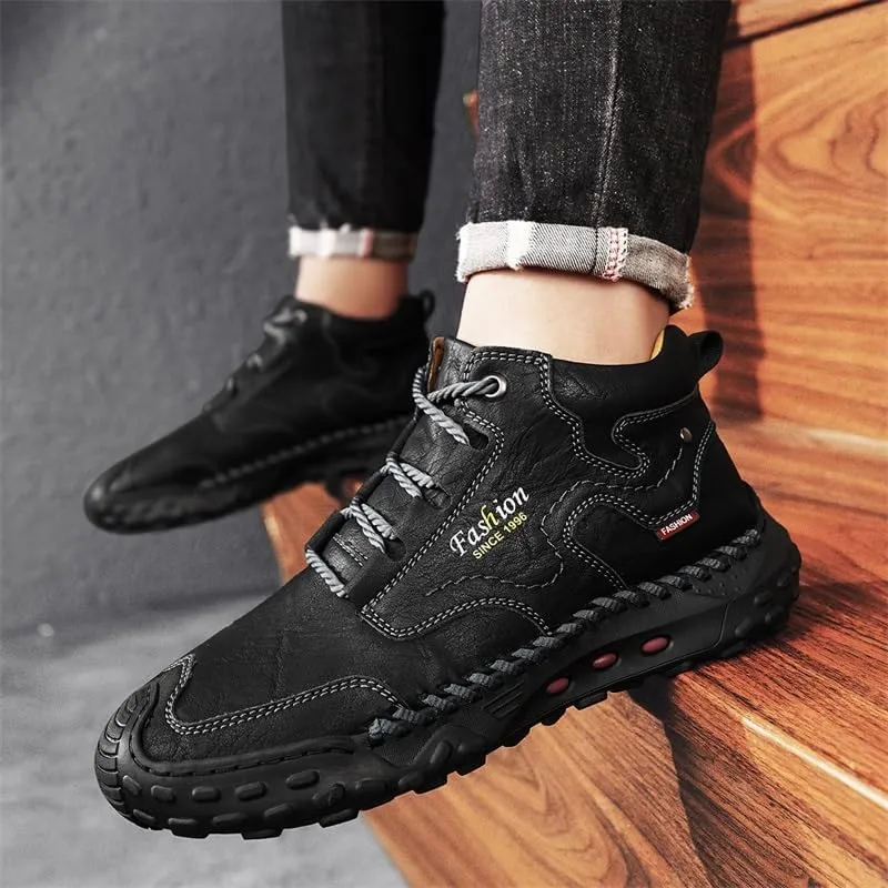 LZDZN Mens Boots Chelsea Shoes High Top Sneakers for Men Shoe Men's Black Brown Yellow Size Casual Man Fashion Sneaker
