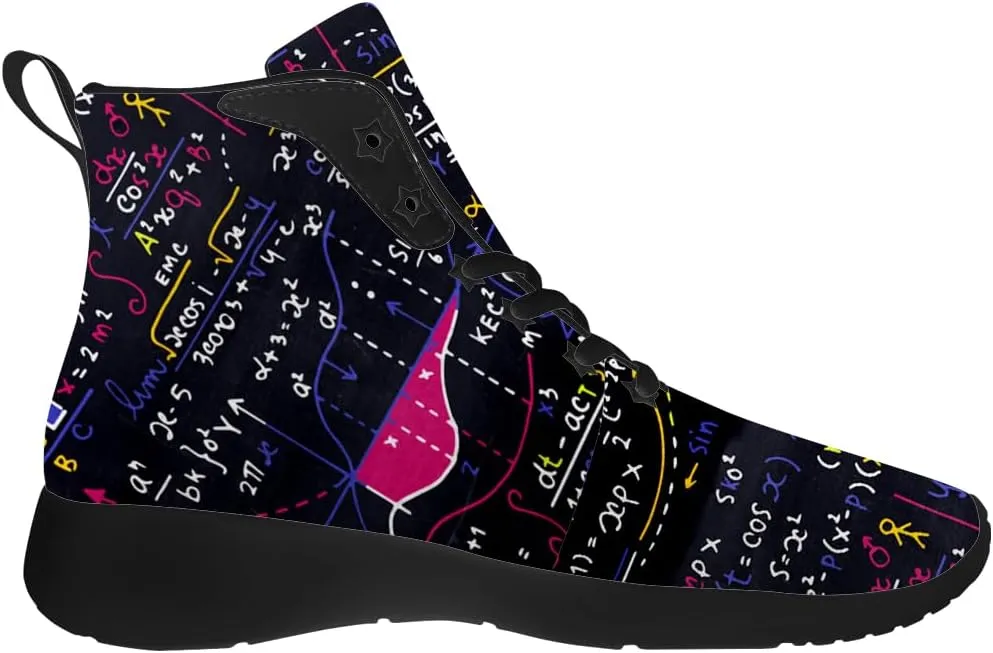 Math Shoes for Men Women Teacher High Top Sneakers Walking Shoes Gifts for Mom Dad