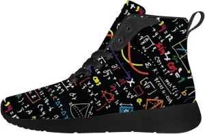 Math Shoes for Men Women Teacher High Top Sneakers Walking Shoes Gifts for Mom Dad