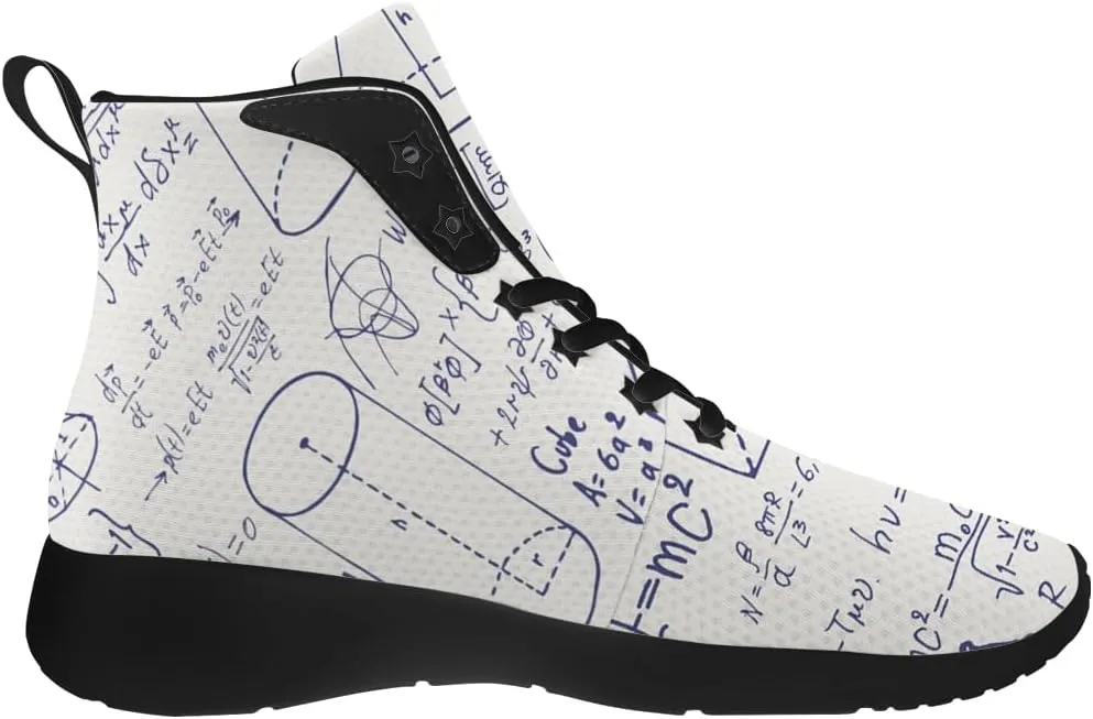 Math Shoes for Men Women Teacher High Top Sneakers Walking Shoes Gifts for Mom Dad