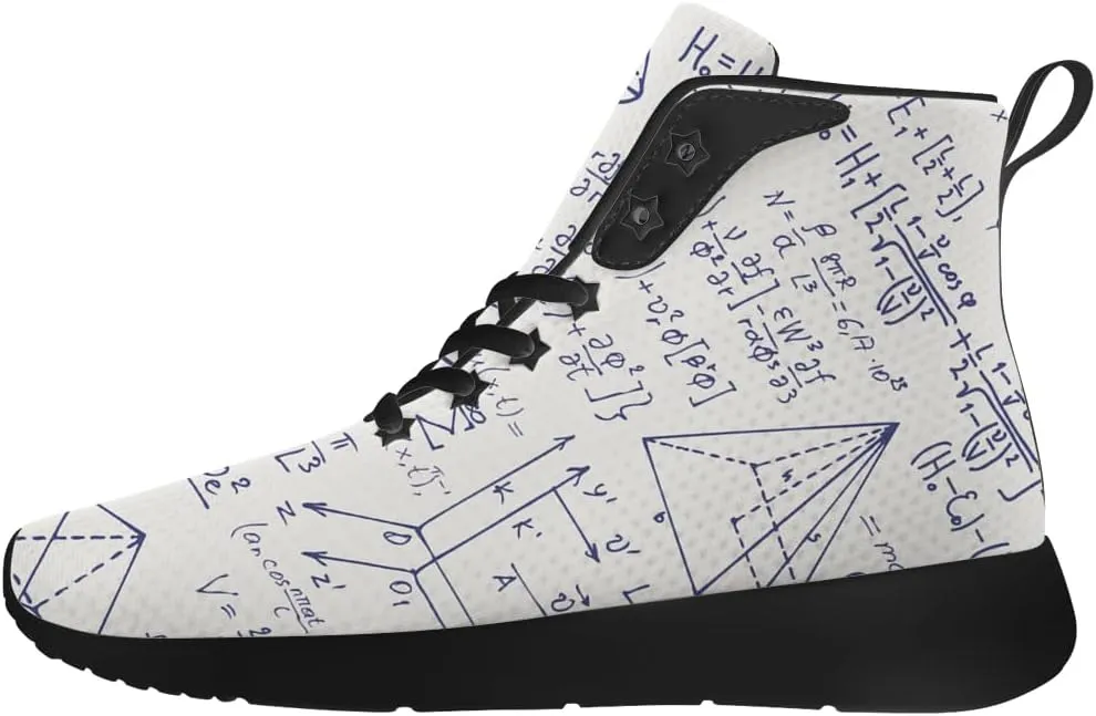 Math Shoes for Men Women Teacher High Top Sneakers Walking Shoes Gifts for Mom Dad