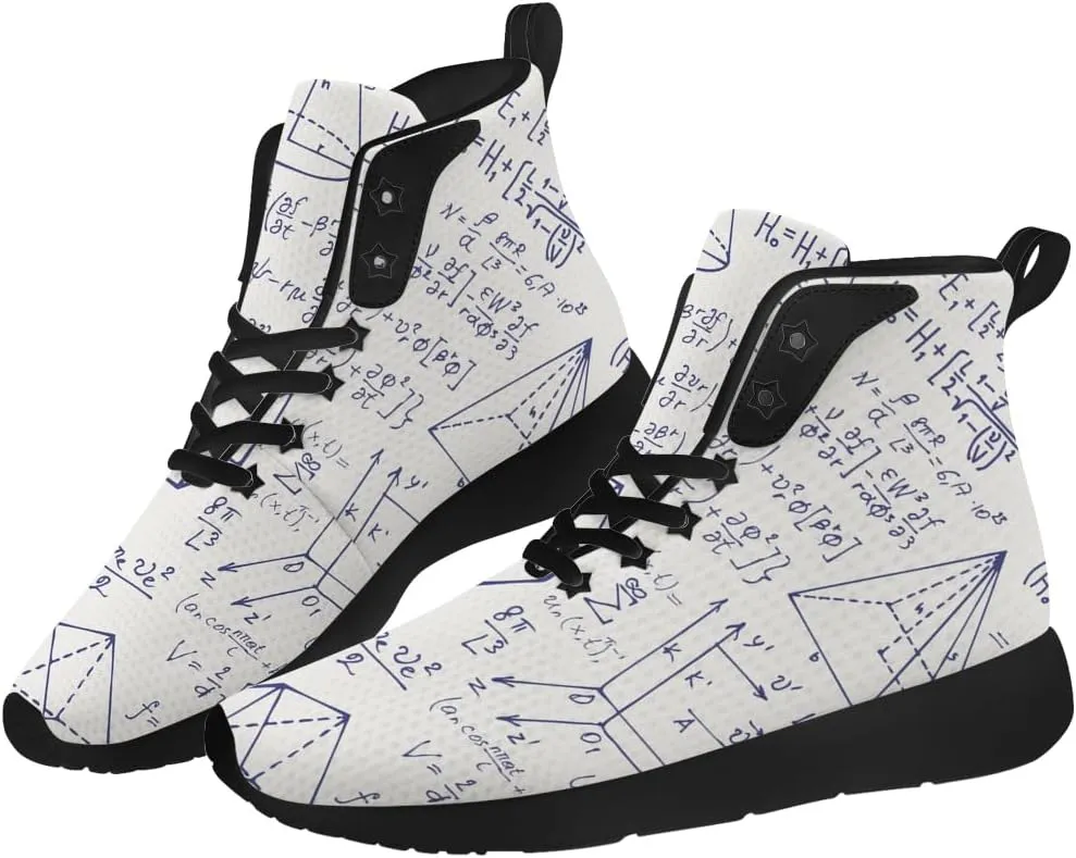 Math Shoes for Men Women Teacher High Top Sneakers Walking Shoes Gifts for Mom Dad