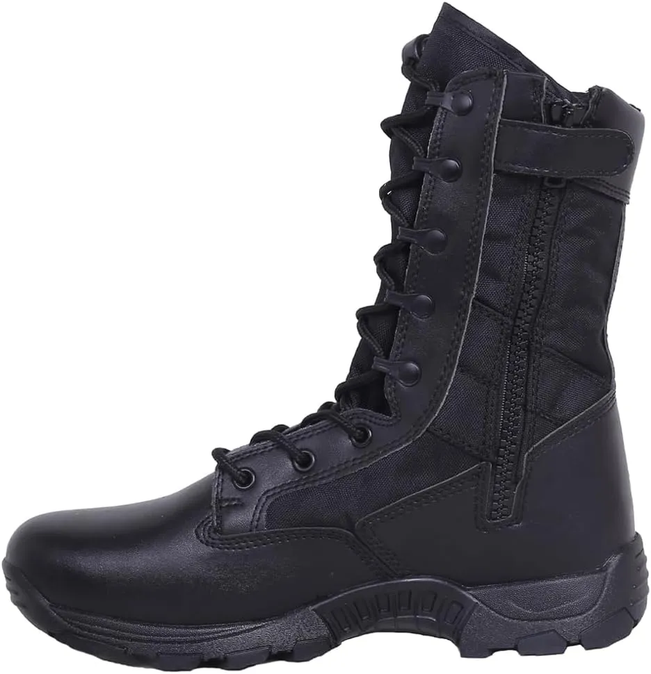 Men‘s 8 inch Tactical Military Combat Swat Desert Boots Hiking BootsTrekking Backpacking Outdoor Work Boots with Zipper