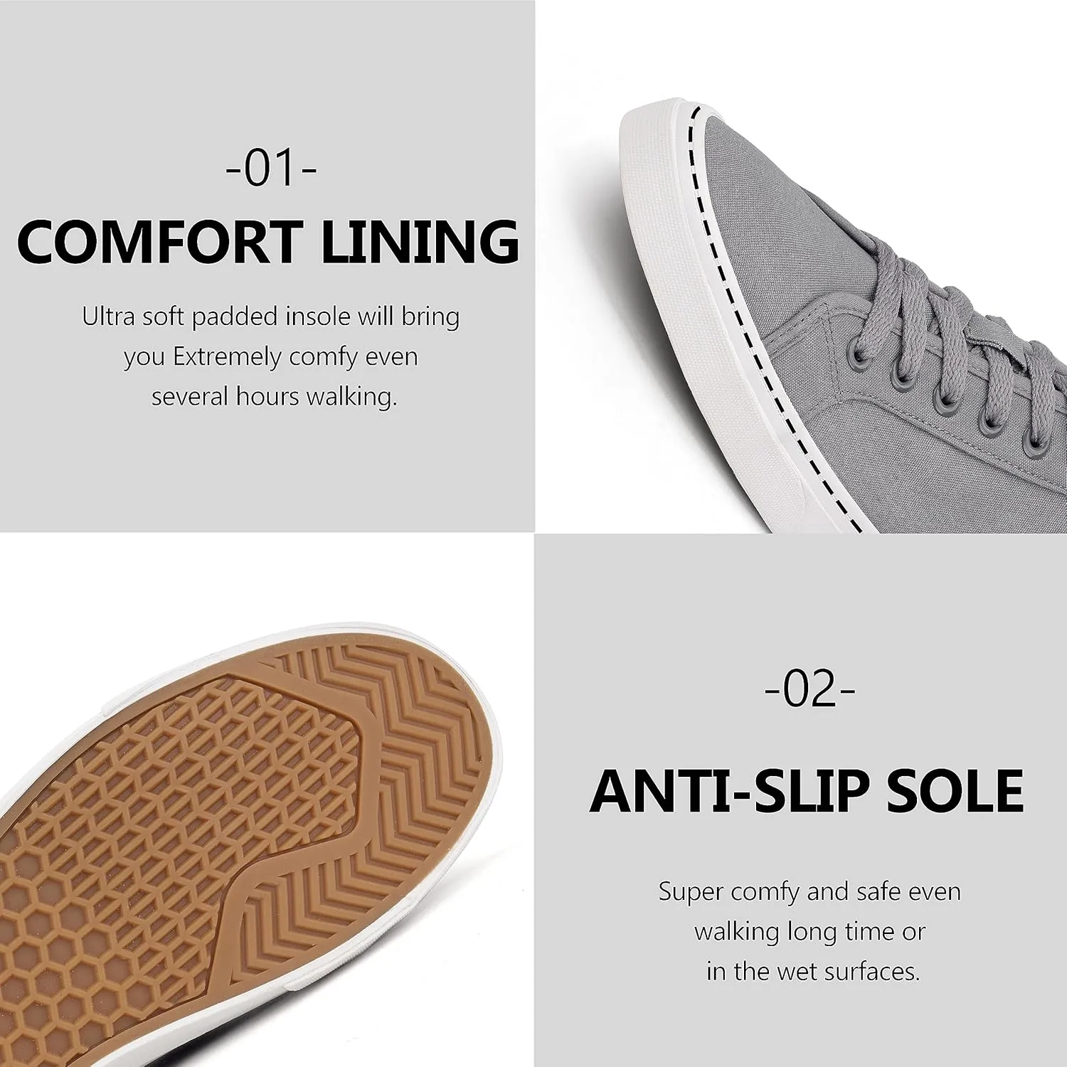 Men's Black Classic Low Top Shoes Canvas Fashion Sneaker with Soft Insole Causal Dress Shoes for Men Comfortable Walking Shoes