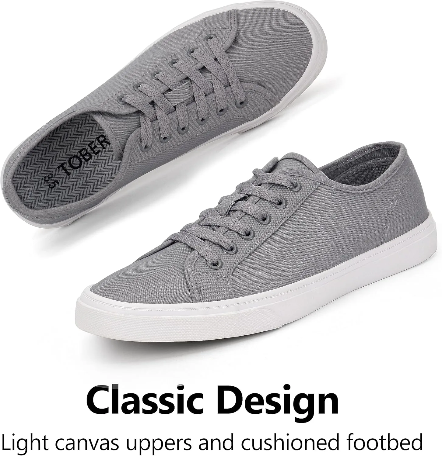Men's Black Classic Low Top Shoes Canvas Fashion Sneaker with Soft Insole Causal Dress Shoes for Men Comfortable Walking Shoes