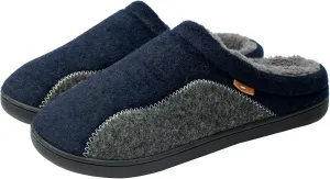 Mens Moccasin Slippers Cozy Memory Foam Fuzzy Plush Lined Slip on Adjustable Tongue House Shoes Indoor Outdoor