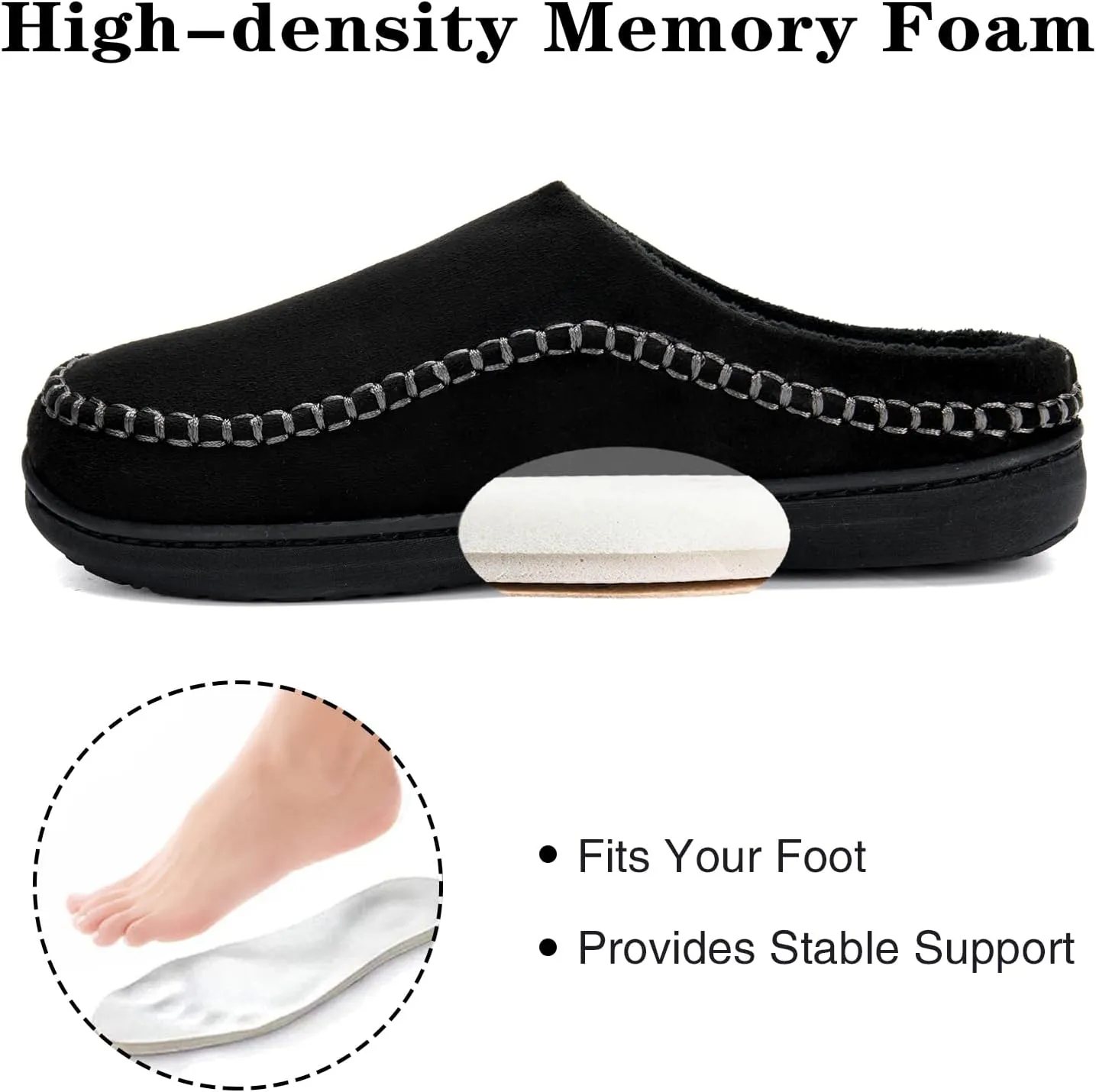 Mens Moccasin Slippers Handmade Breathable Microsuede Low Back House Shoes with Soft Memory Foam Slippers for Men Indoor